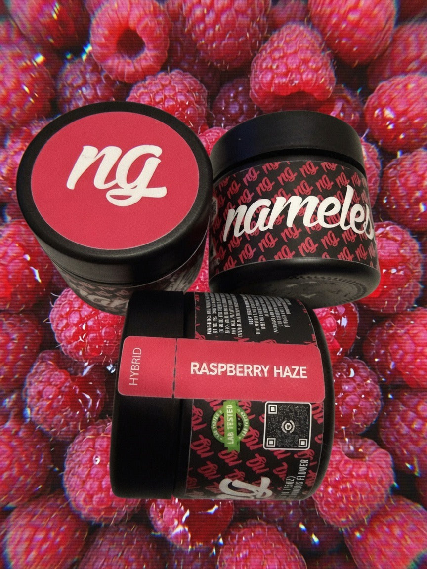 Nameless Genetics 🔥Raspberry Haze 3.5 Jar artwork