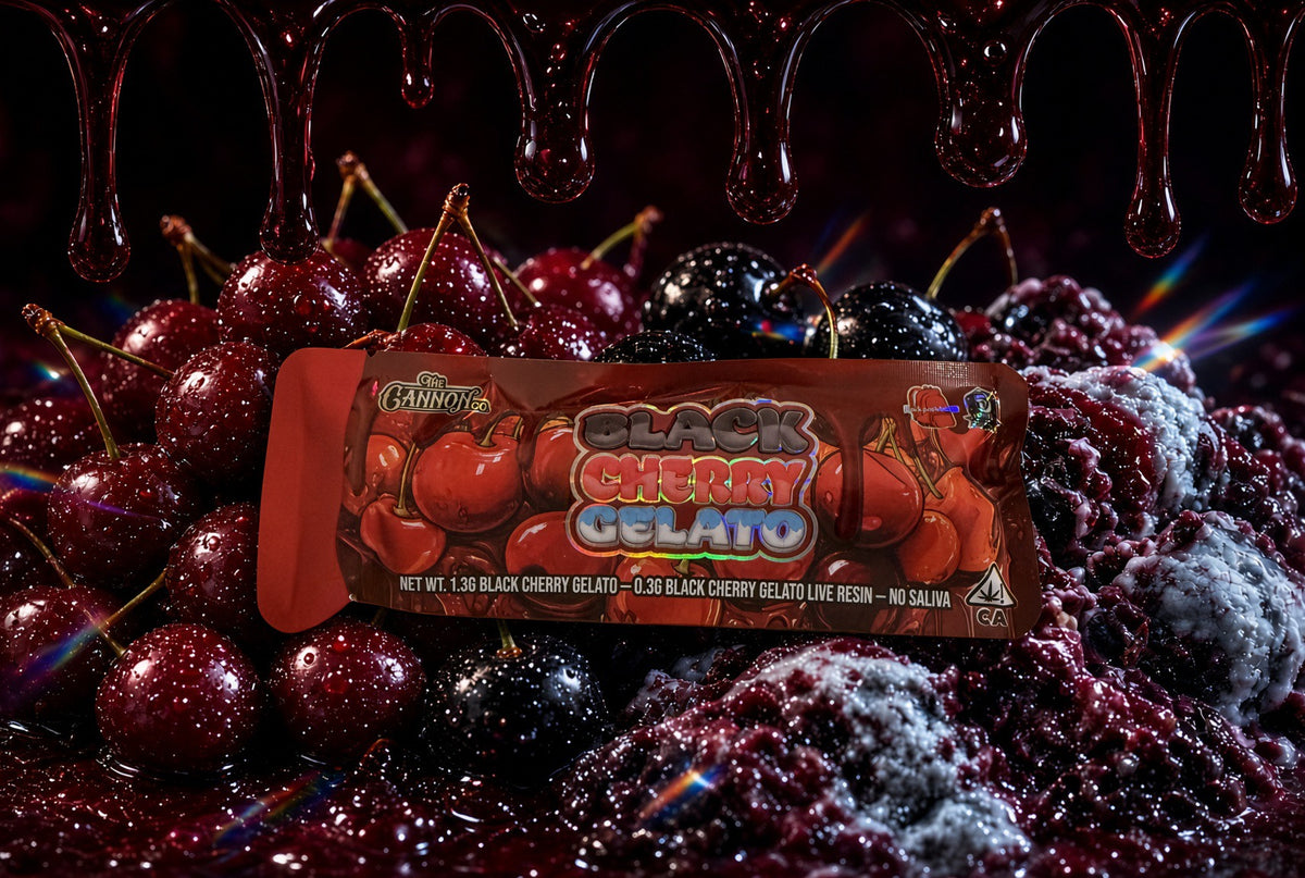 The Cannon Co: Black Cherry Gelato Pre Roll Artwork