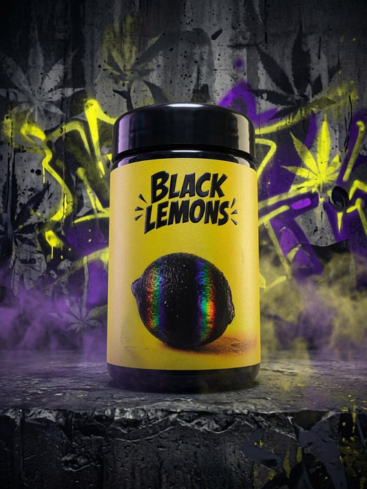 Black🌹Leaf 🔥Black 🍋 Lemons Jar  7g art work
